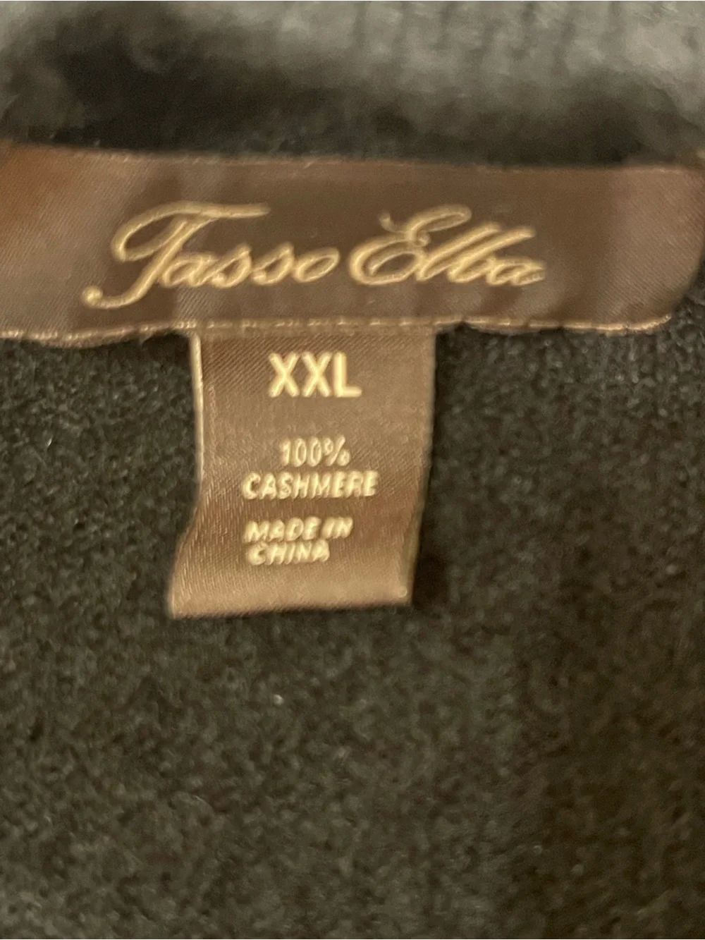 Tasso Elba Men's Cashmere Black Button-Up Cardigan